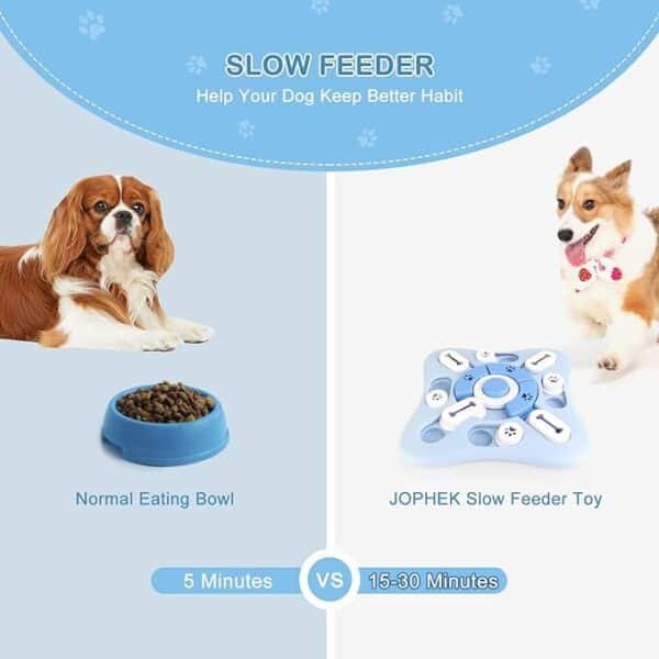 JOPHEK Perros Juguetes Rompecabezas, Juguetes para Perros de Comida Lenta, Juguetes Intelectuales para Cachorros, Gatos, Perros Pequeños, Medianos y Grandes IQ Training - Image 8