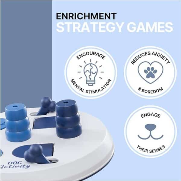 TRIXIE Intelligence Toy Dog Activity «Juego de Estrategia Dog Activity con Tapa Abatible, Ø 23 cm» - Image 2